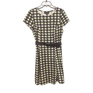 Perceptions New York Fit & Flare Dress Women's Size 12 Black & White Belted NWT‎